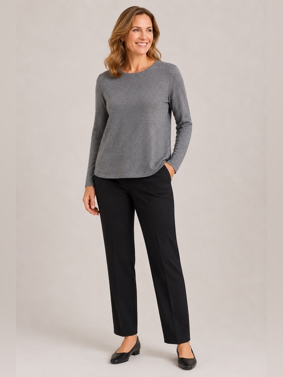 Chico's Tops - Chicos Blouse Lightweight Sweater Chicos Size 1 USA size med Gray with Shimmer